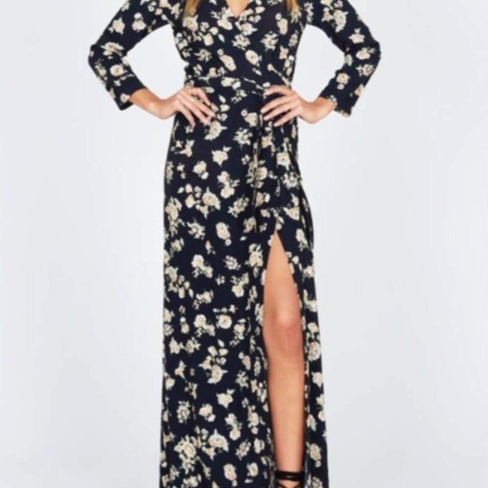 Amuse Society Black Floral Maxi Dress